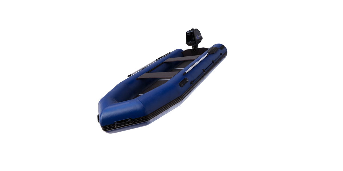 Inflatable boat with outboard motor